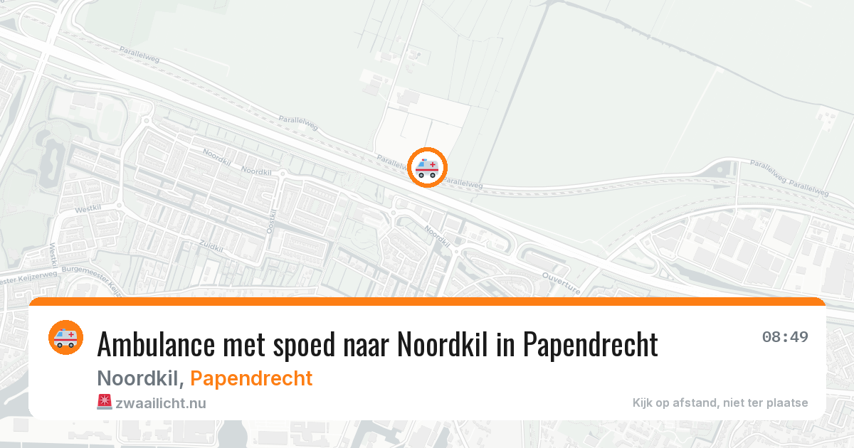 Ambulance met spoed naar Noordkil in Papendrecht — 22 jan 2026