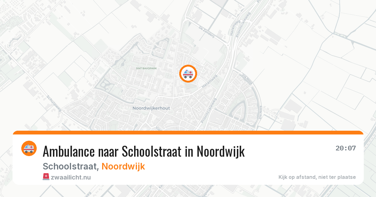 Ambulance naar Schoolstraat in Noordwijk — 11 jul 2026