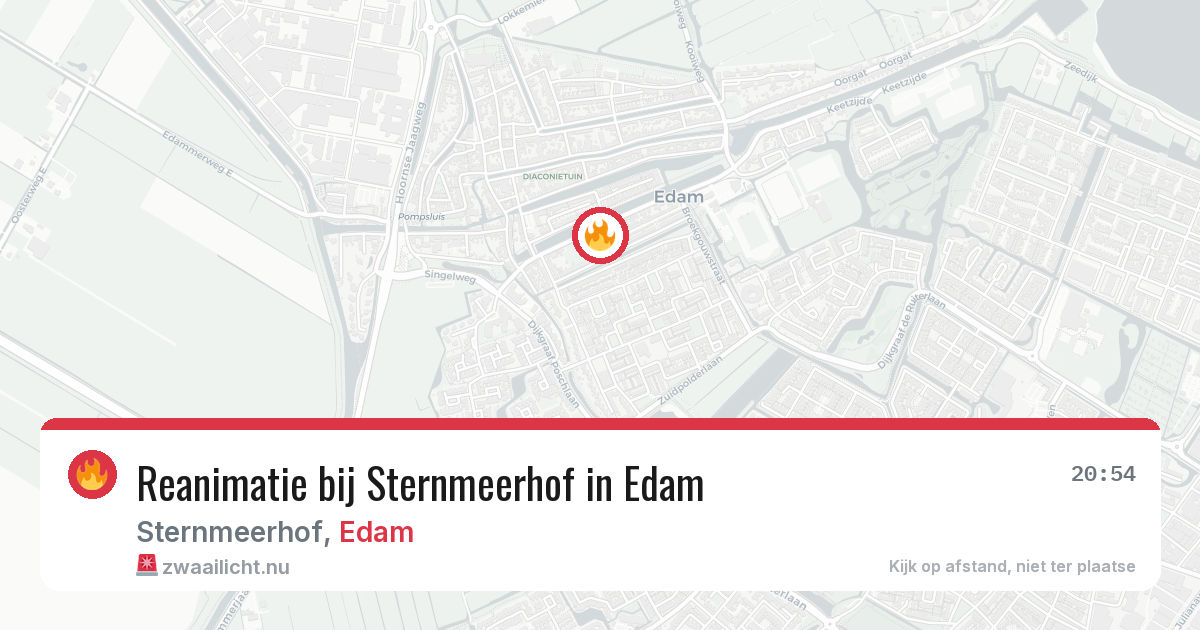 Reanimatie bij Sternmeerhof in Edam — 19 jul 2026