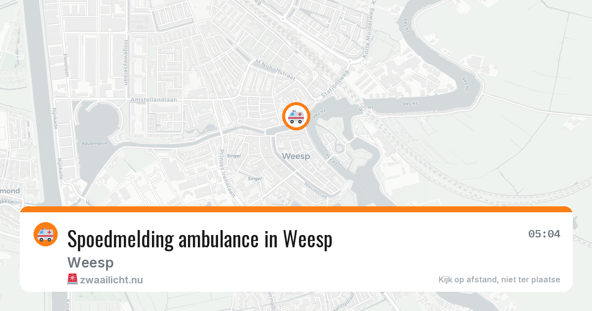 Spoedmelding ambulance in Weesp — 13 jul 2026