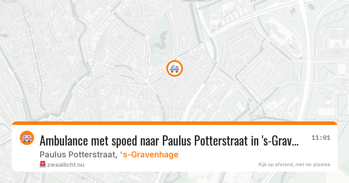 Ambulance met spoed naar Paulus Potterstraat in 's-Gravenhage — 26 jan 2026