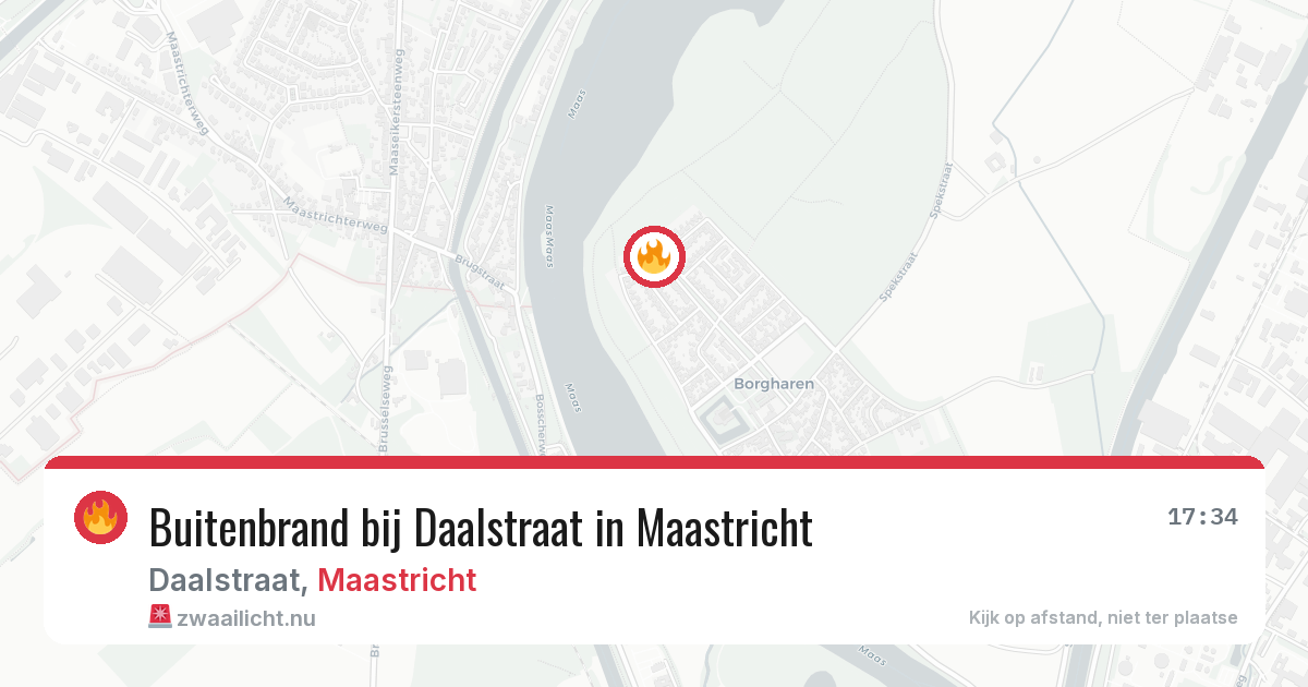 Buitenbrand bij Daalstraat in Maastricht — 23 mrt 2026