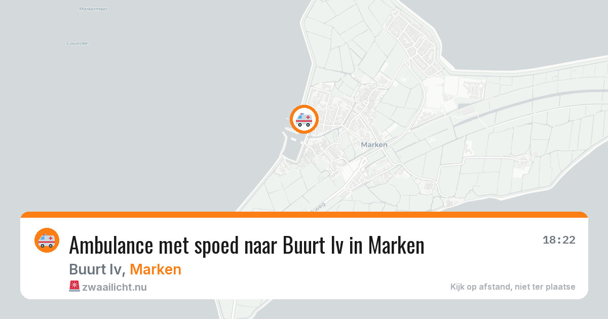 Ambulance met spoed naar Buurt Iv in Marken — 21 mei 2026