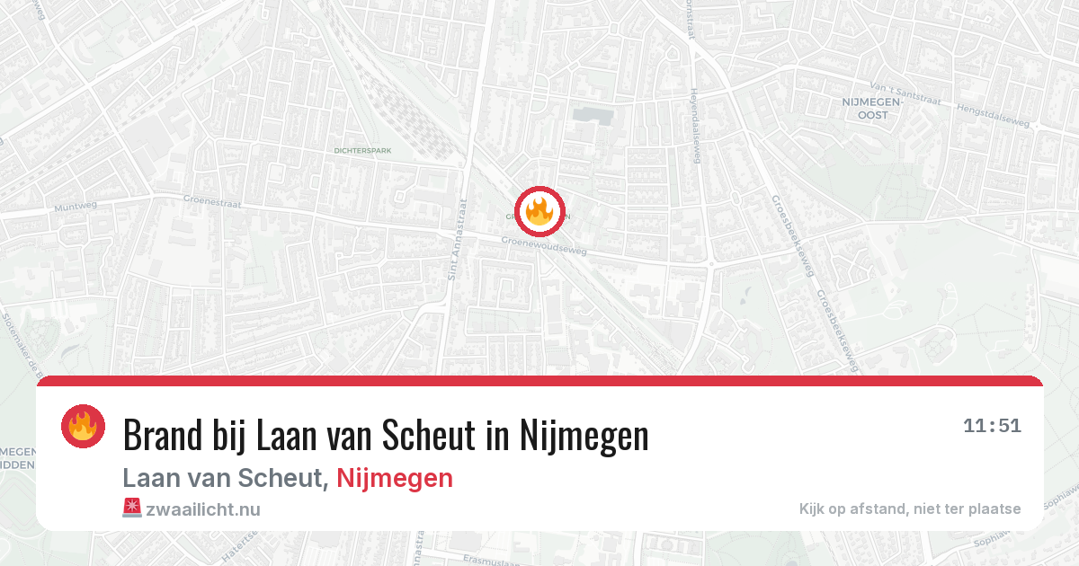 Brand bij Laan van Scheut in Nijmegen — 5 jun 2026