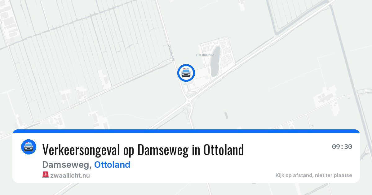Verkeersongeval op Damseweg in Ottoland — 3 mrt 2026