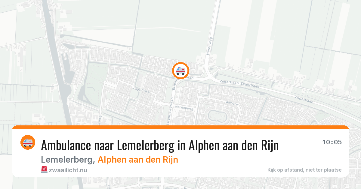 Ambulance naar Lemelerberg in Alphen aan den Rijn — 17 jul 2026