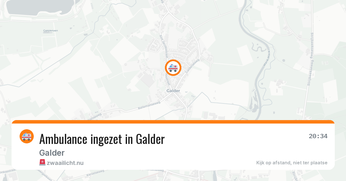 Ambulance ingezet in Galder — 13 mrt 2026