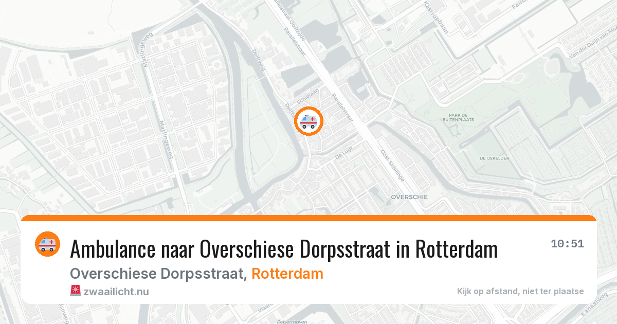 Ambulance naar Overschiese Dorpsstraat in Rotterdam — 12 jul 2026