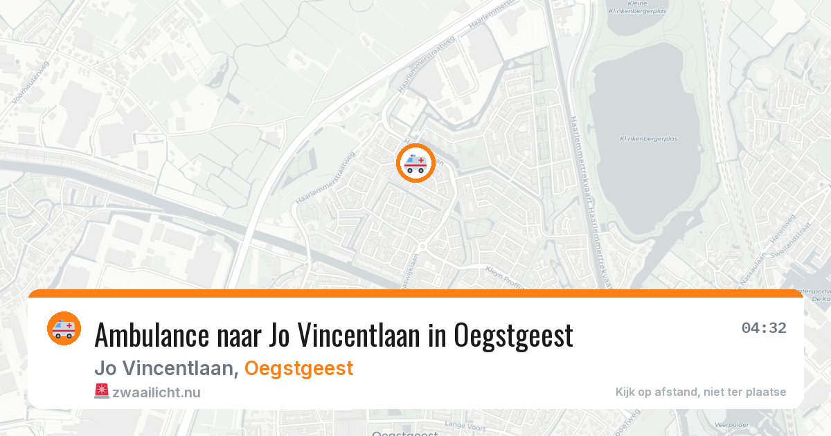 Ambulance naar Jo Vincentlaan in Oegstgeest — 24 jul 2026