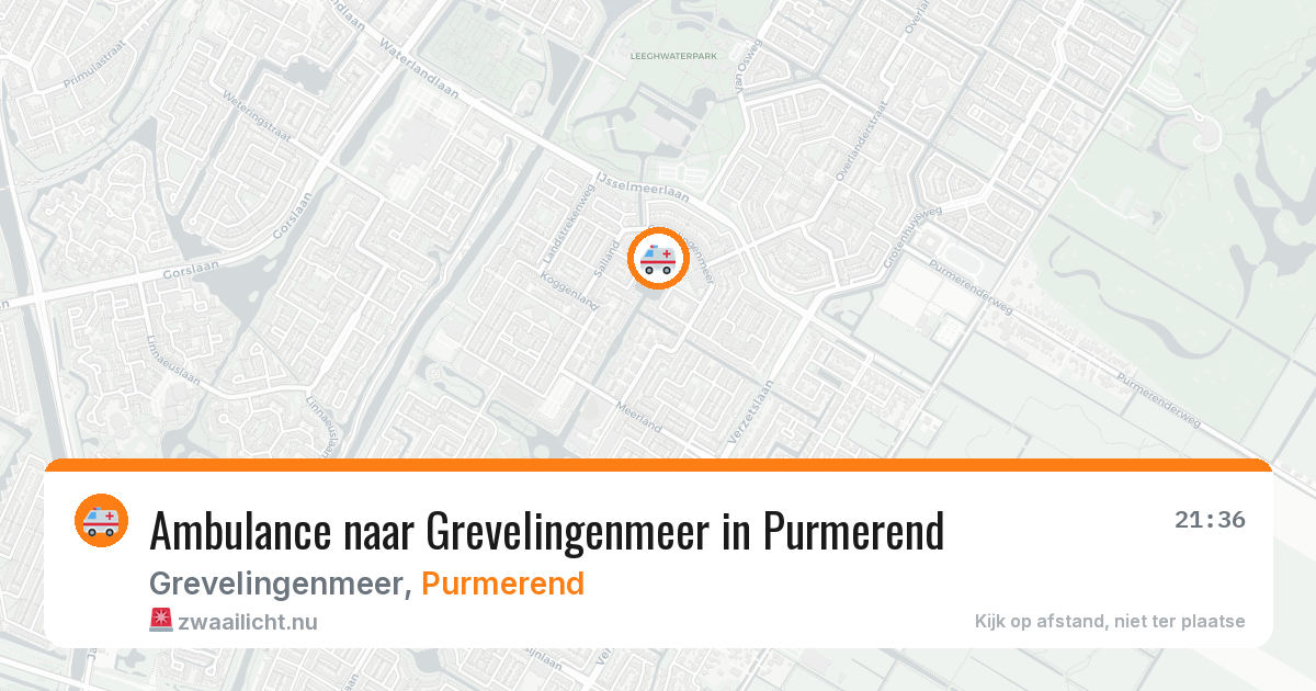 Ambulance naar Grevelingenmeer in Purmerend — 25 jul 2026