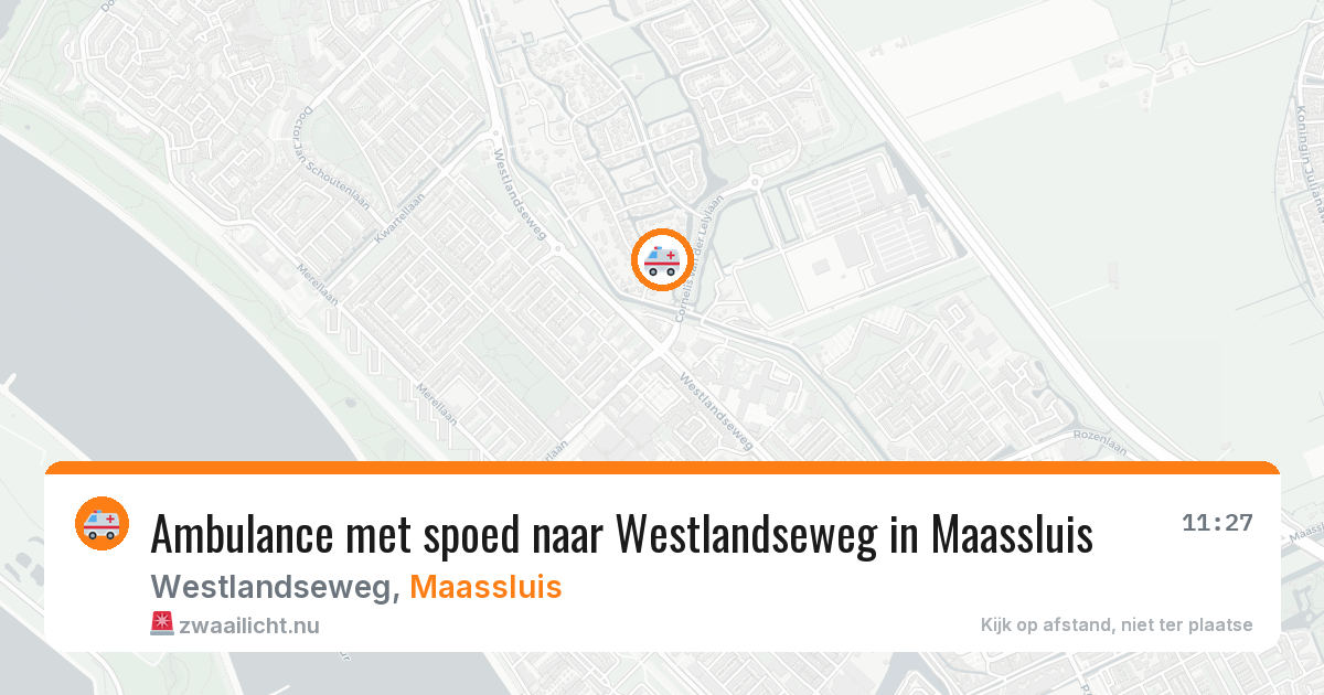 Ambulance met spoed naar Westlandseweg in Maassluis — 6 mei 2026
