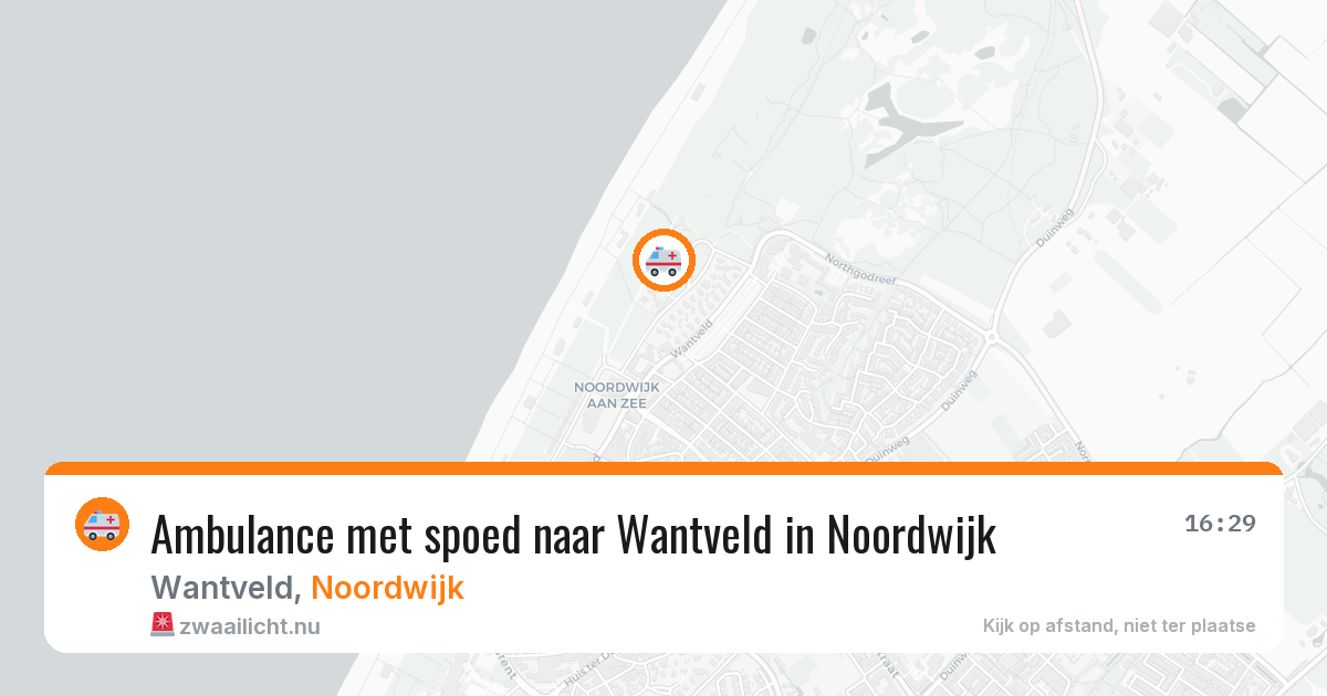 Ambulance met spoed naar Wantveld in Noordwijk — 27 jan 2026