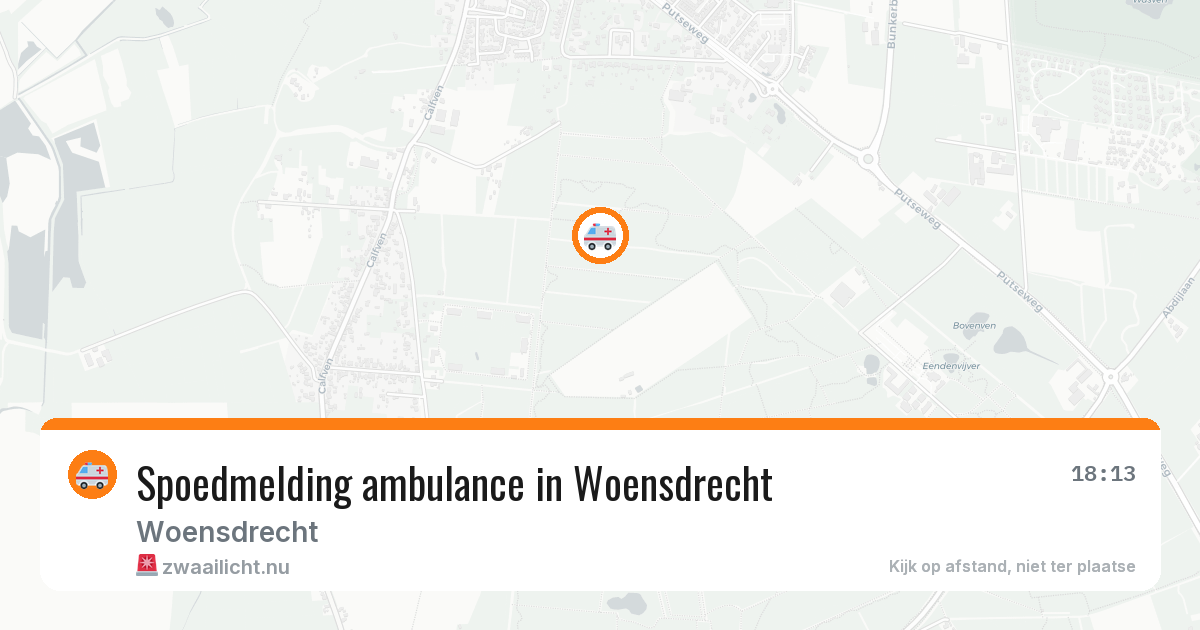 Spoedmelding ambulance in Woensdrecht — 20 jul 2026