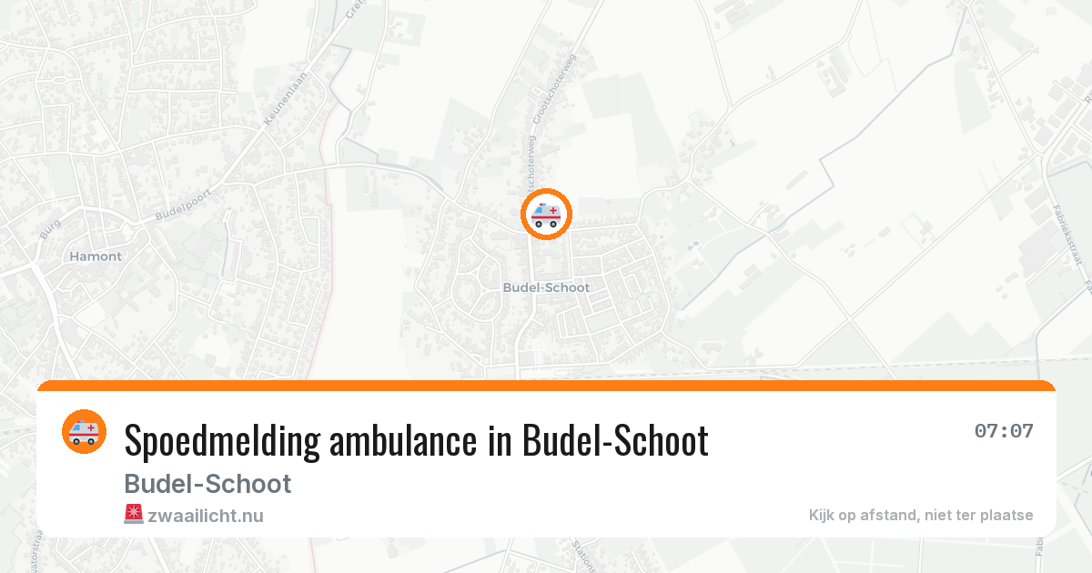 Spoedmelding ambulance in Budel-Schoot — 24 jan 2026