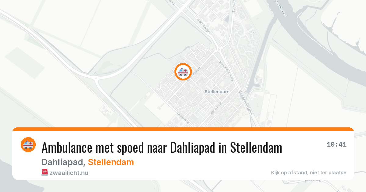 Ambulance met spoed naar Dahliapad in Stellendam — 5 mei 2026