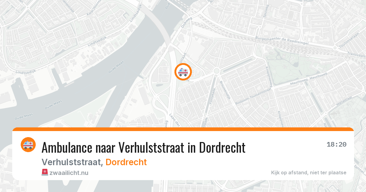 Ambulance naar Verhulststraat in Dordrecht — 22 jul 2026