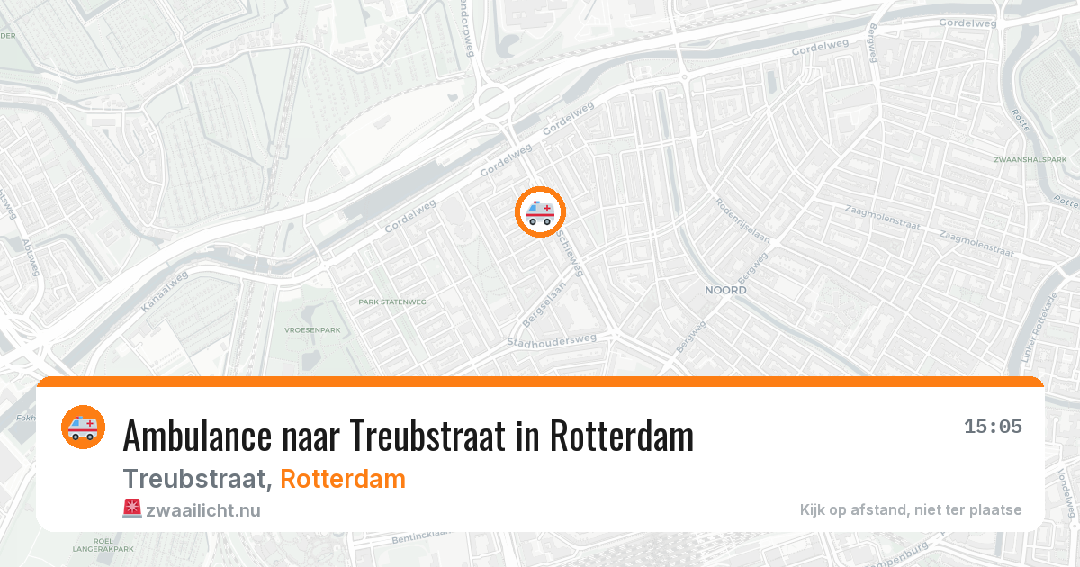 Ambulance naar Treubstraat in Rotterdam — 24 jul 2026