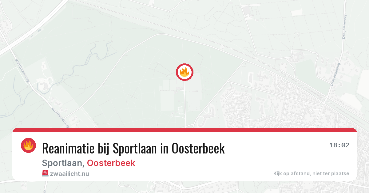 Reanimatie bij Sportlaan in Oosterbeek — 18 mrt 2026