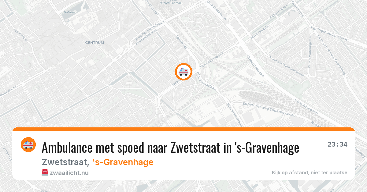 Ambulance met spoed naar Zwetstraat in 's-Gravenhage — 26 jul 2026