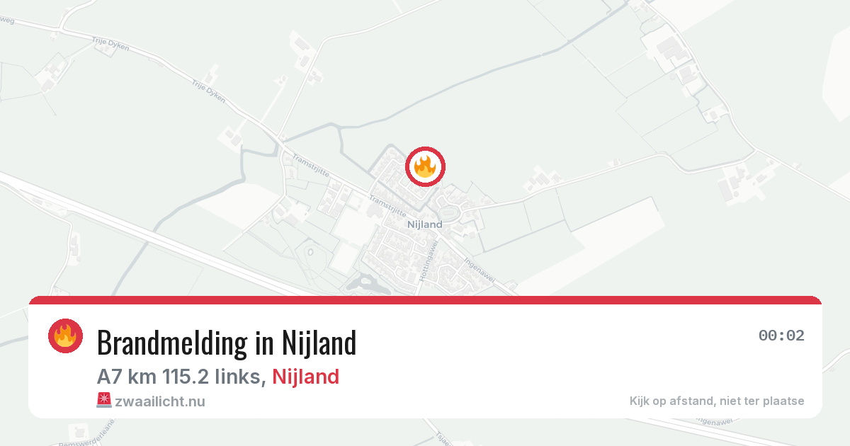 Brandmelding in Nijland — 24 mrt 2026