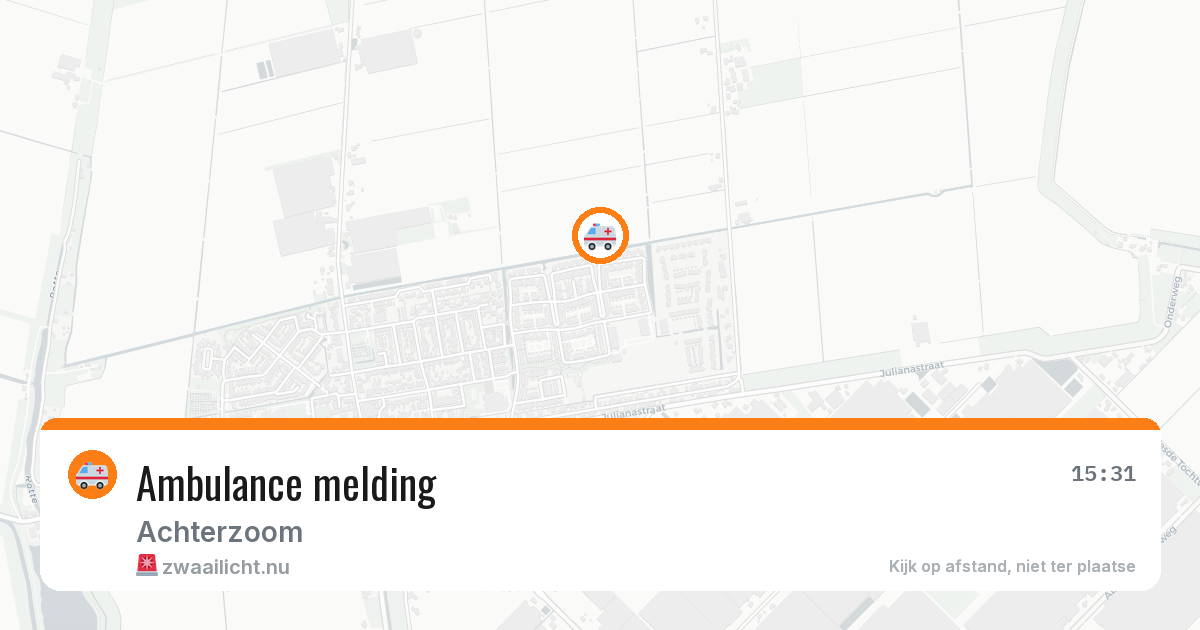 Ambulance melding — 15 jul 2026