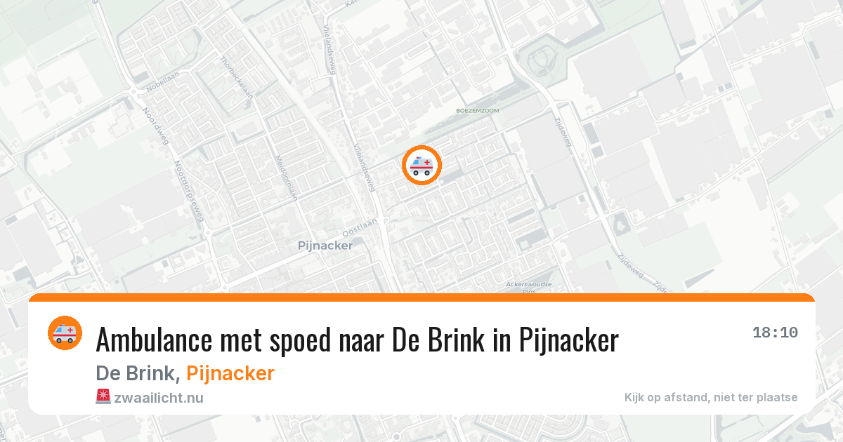 Ambulance met spoed naar De Brink in Pijnacker — 7 jun 2026