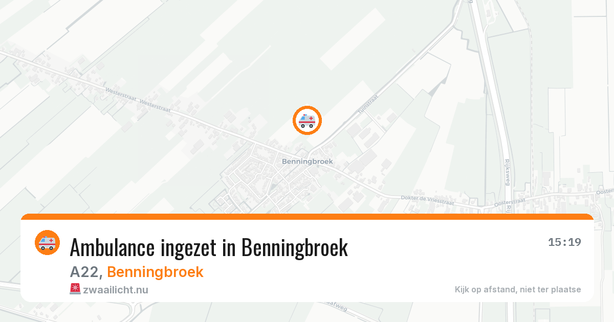 Ambulance ingezet in Benningbroek — 12 apr 2026 | 🚨 Zwaailicht.nu