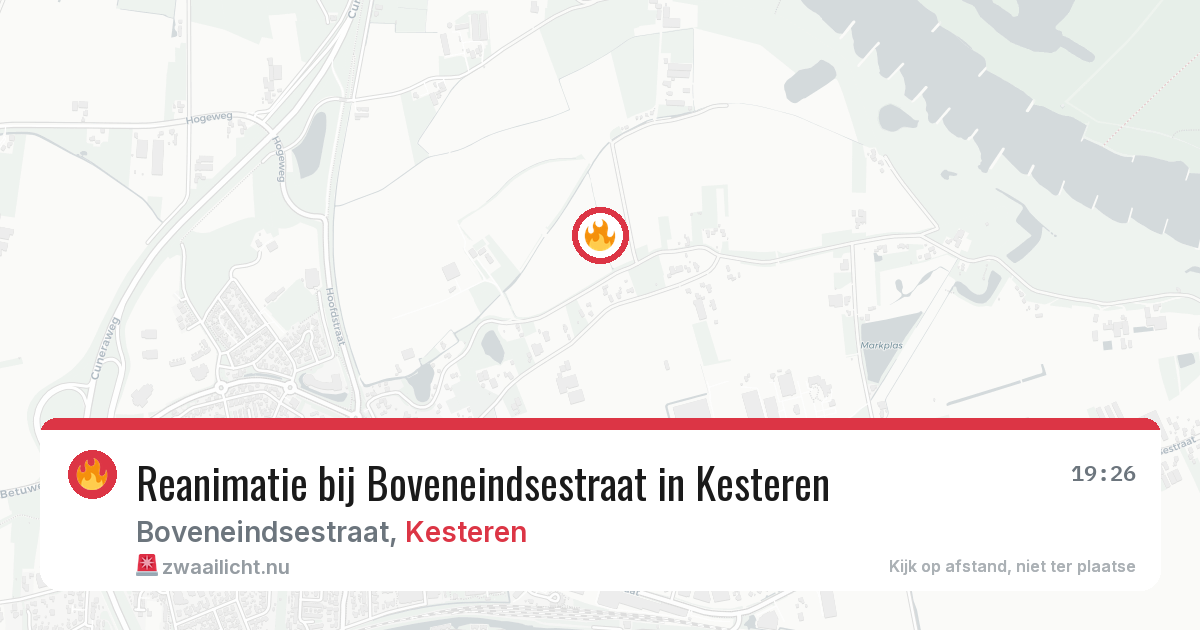 Reanimatie bij Boveneindsestraat in Kesteren — 12 mei 2026