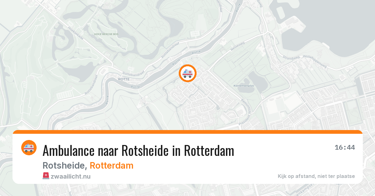 Ambulance naar Rotsheide in Rotterdam — 16 jul 2026