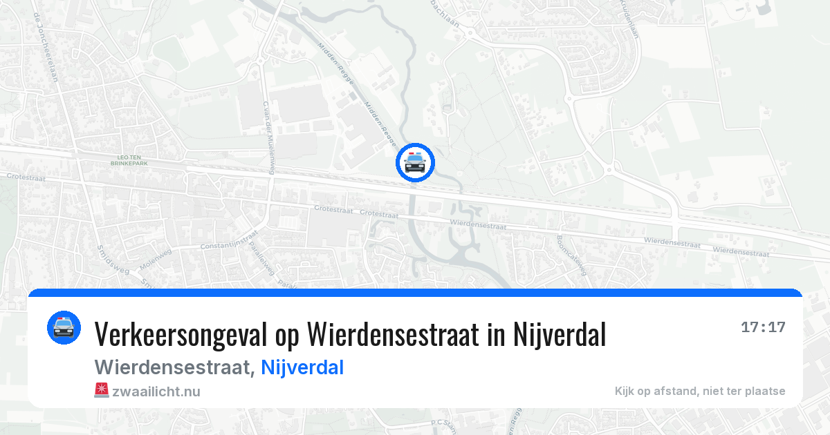 Verkeersongeval op Wierdensestraat in Nijverdal — 15 jul 2026