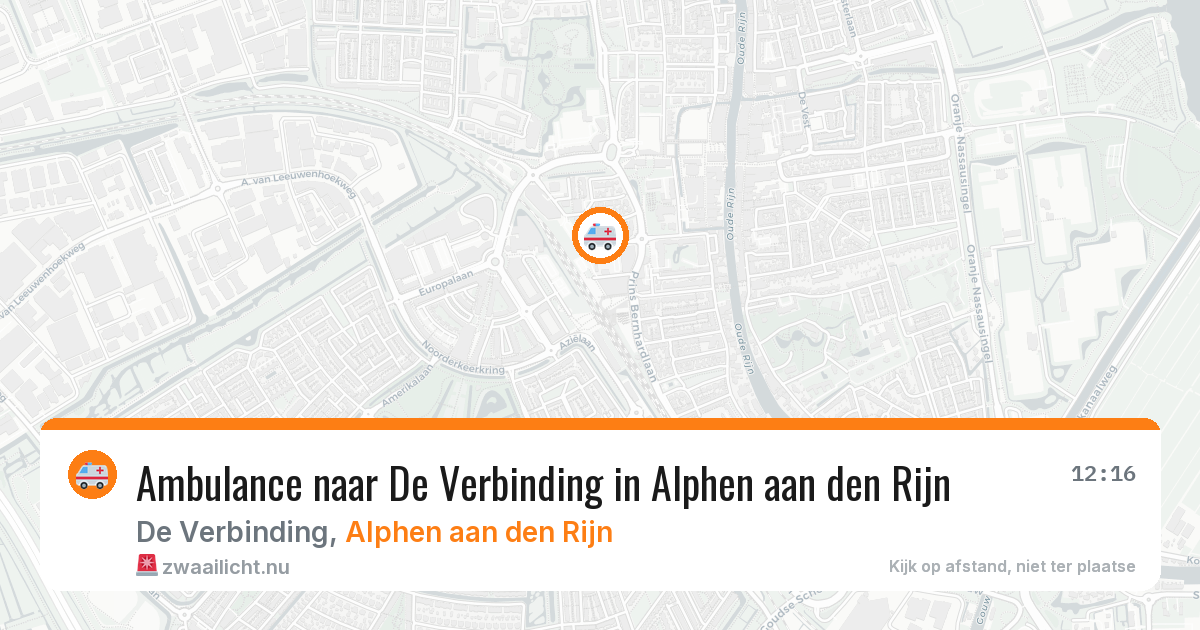 Ambulance naar De Verbinding in Alphen aan den Rijn — 23 mei 2026