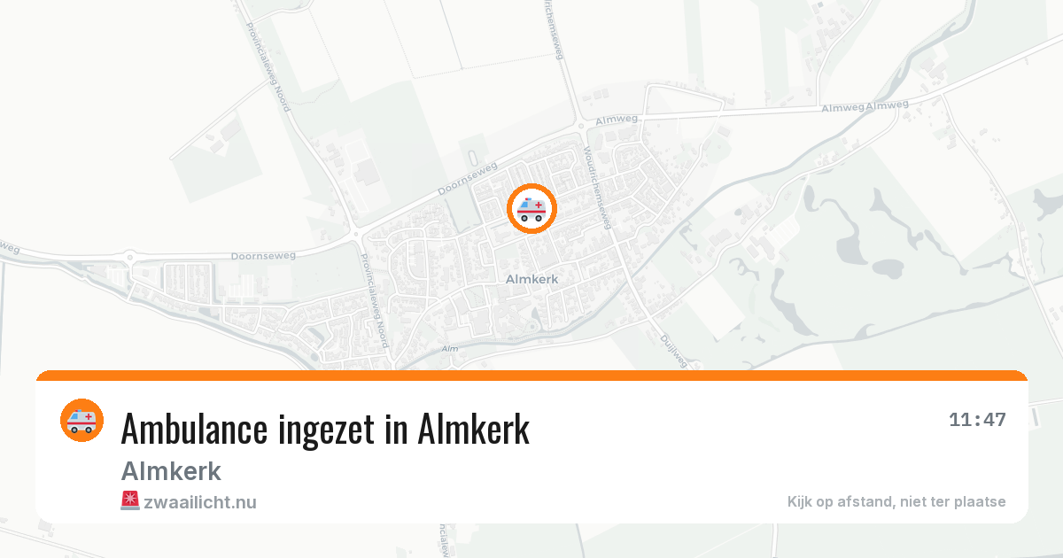 Ambulance ingezet in Almkerk — 14 jul 2026
