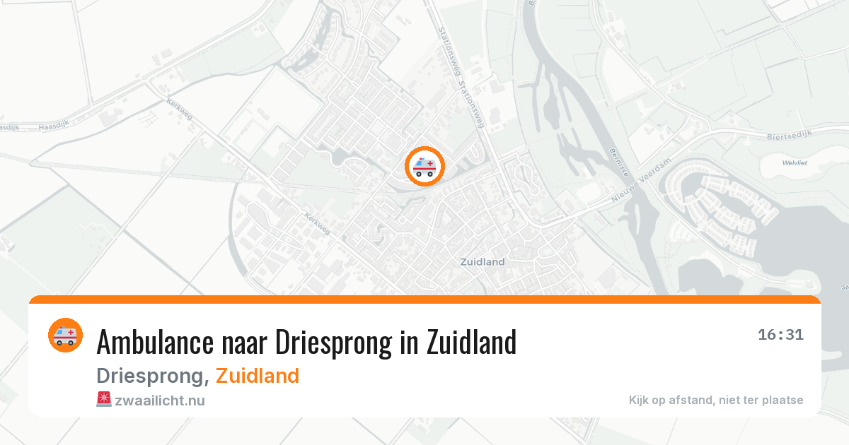 Ambulance naar Driesprong in Zuidland — 14 mrt 2026
