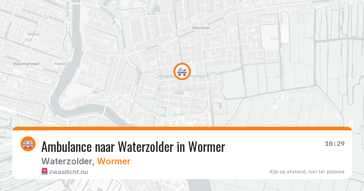 Ambulance naar Waterzolder in Wormer — 25 jul 2026