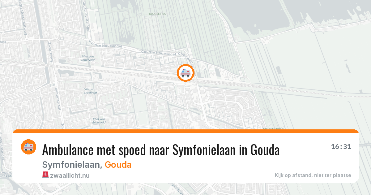 Ambulance met spoed naar Symfonielaan in Gouda — 19 jan 2026