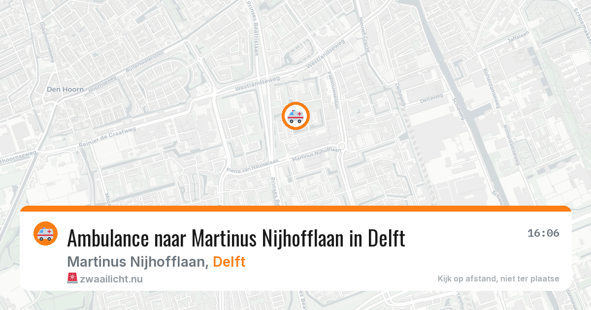 Ambulance naar Martinus Nijhofflaan in Delft — 26 mei 2026
