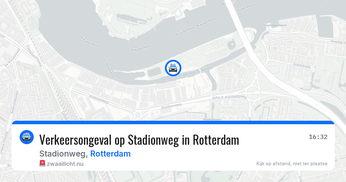 Verkeersongeval op Stadionweg in Rotterdam — 1 jun 2026
