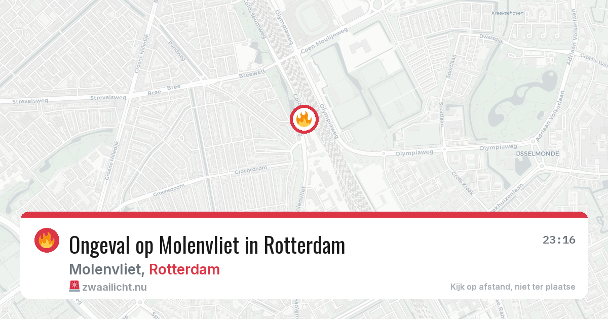 Ongeval op Molenvliet in Rotterdam — 21 mrt 2026