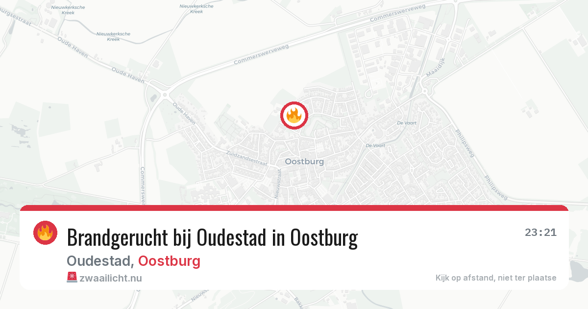 Brandgerucht bij Oudestad in Oostburg — 21 apr 2026