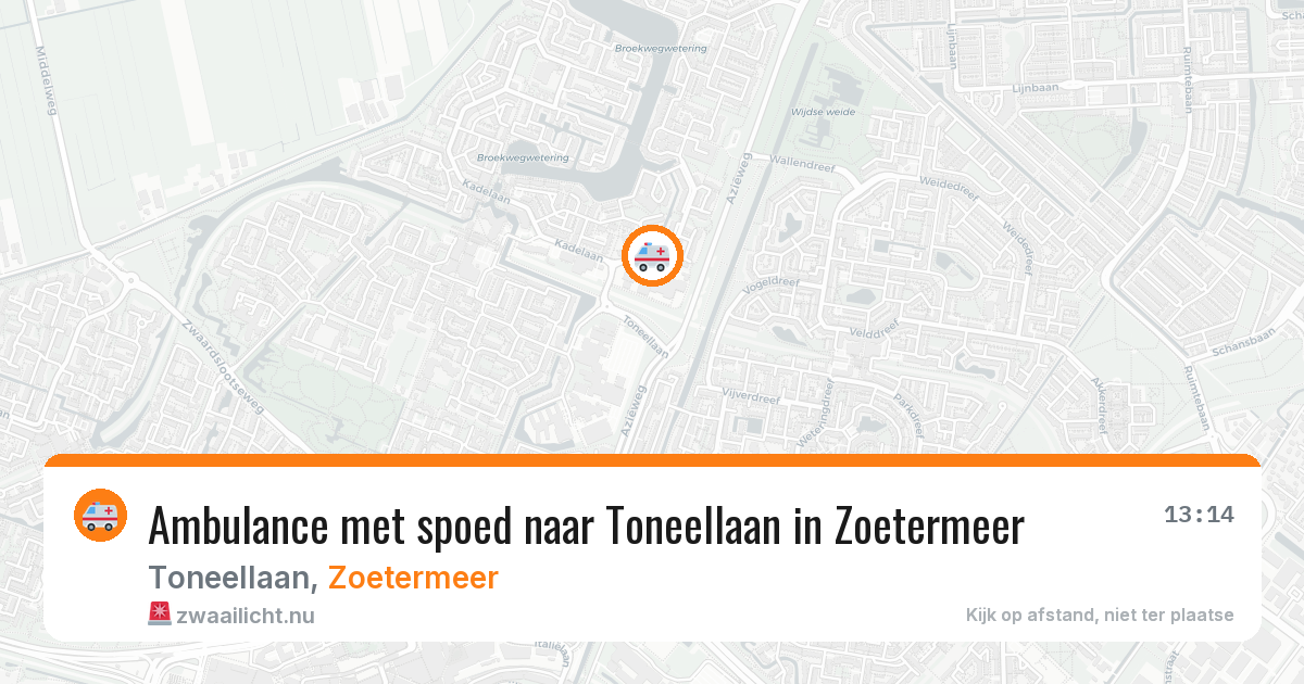 Ambulance met spoed naar Toneellaan in Zoetermeer — 26 feb 2026