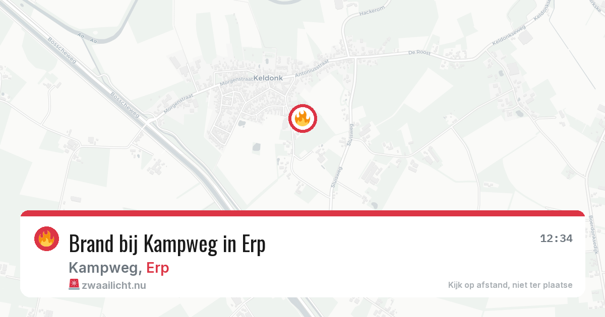Brand bij Kampweg in Erp — 21 jul 2026
