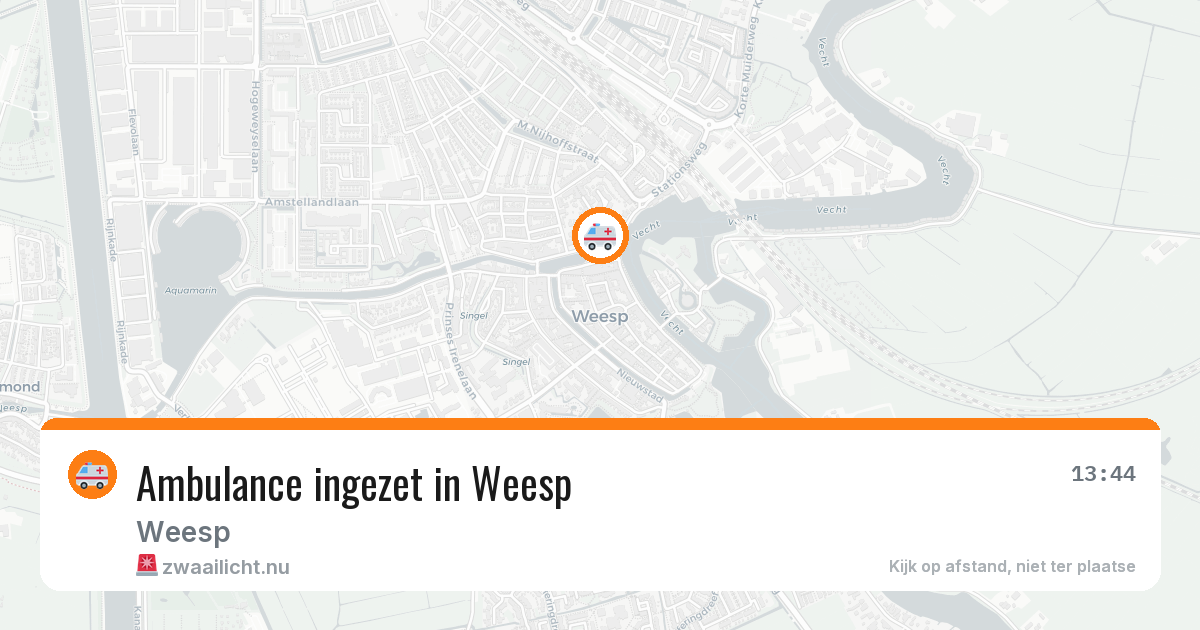 Ambulance ingezet in Weesp — 12 jul 2026