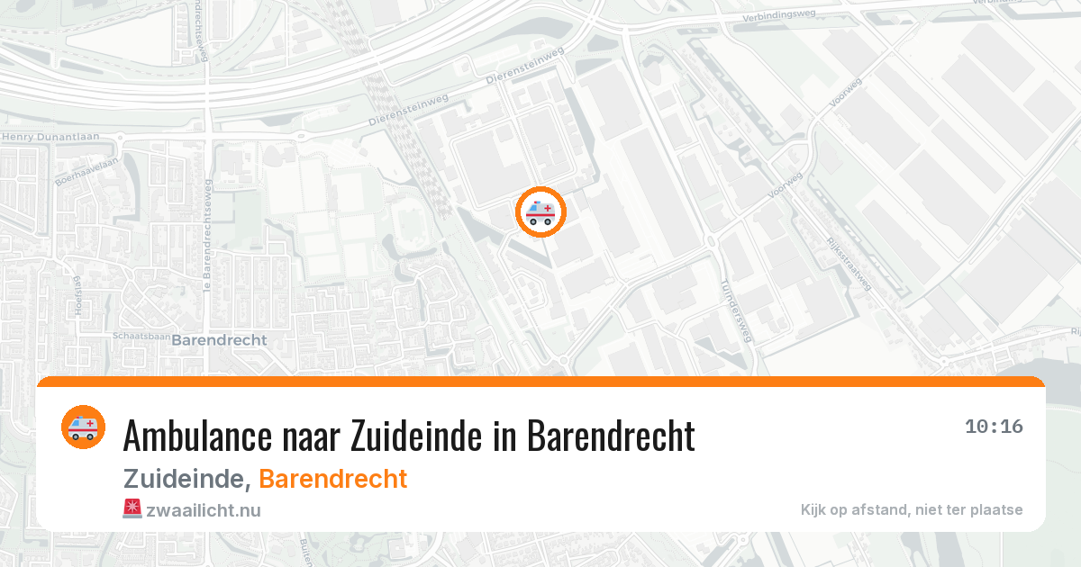 Ambulance naar Zuideinde in Barendrecht — 30 mrt 2026