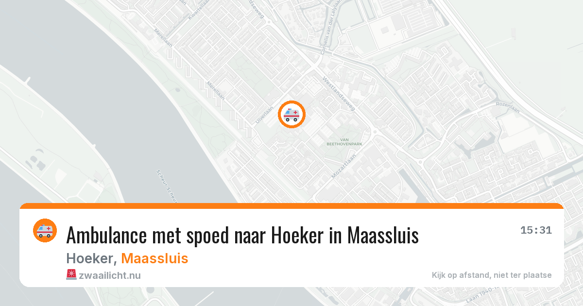 Ambulance met spoed naar Hoeker in Maassluis — 23 jul 2026