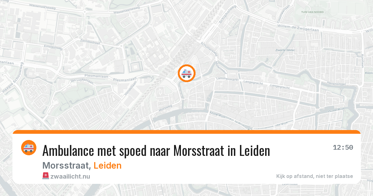 Ambulance met spoed naar Morsstraat in Leiden — 18 mei 2026
