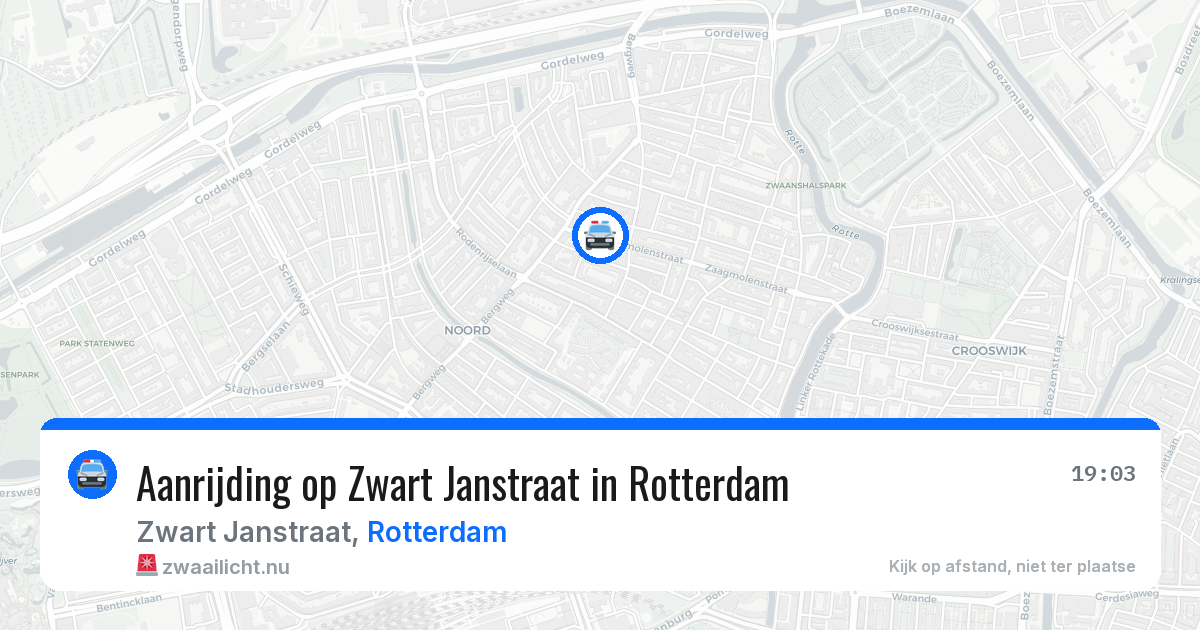 Aanrijding op Zwart Janstraat in Rotterdam — 14 jul 2026