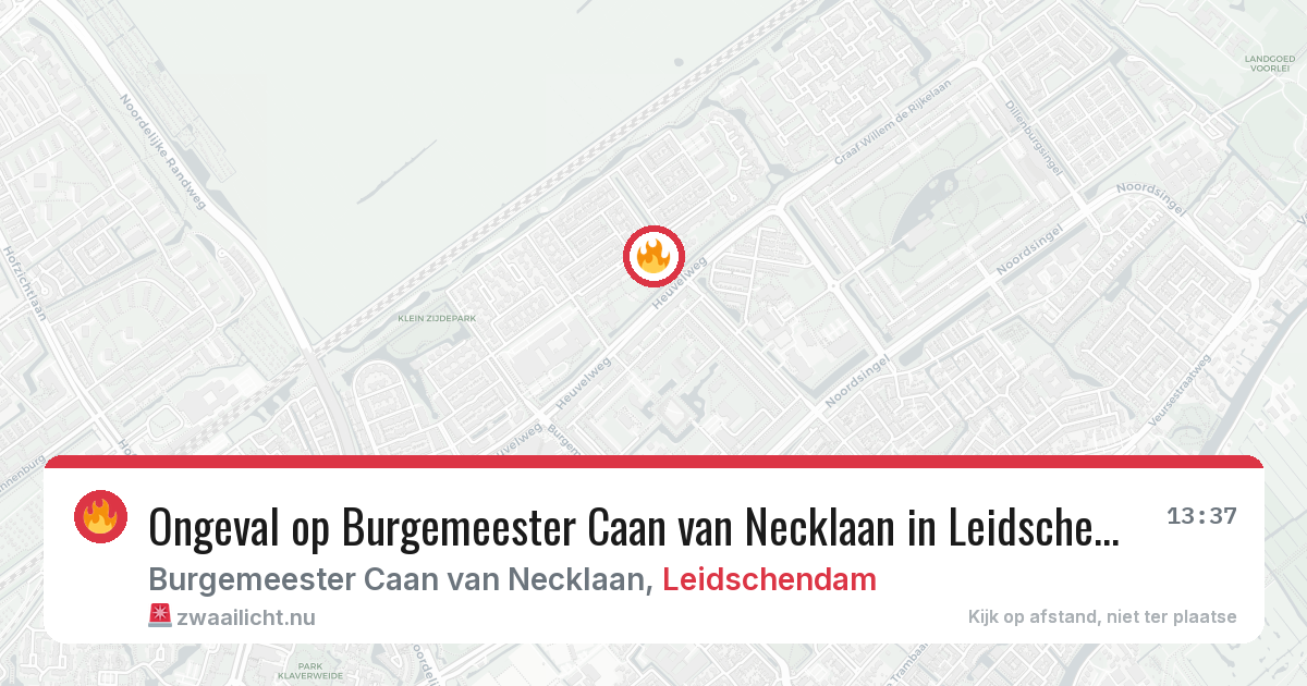 Ongeval op Burgemeester Caan van Necklaan in Leidschendam — 12 mrt 2026