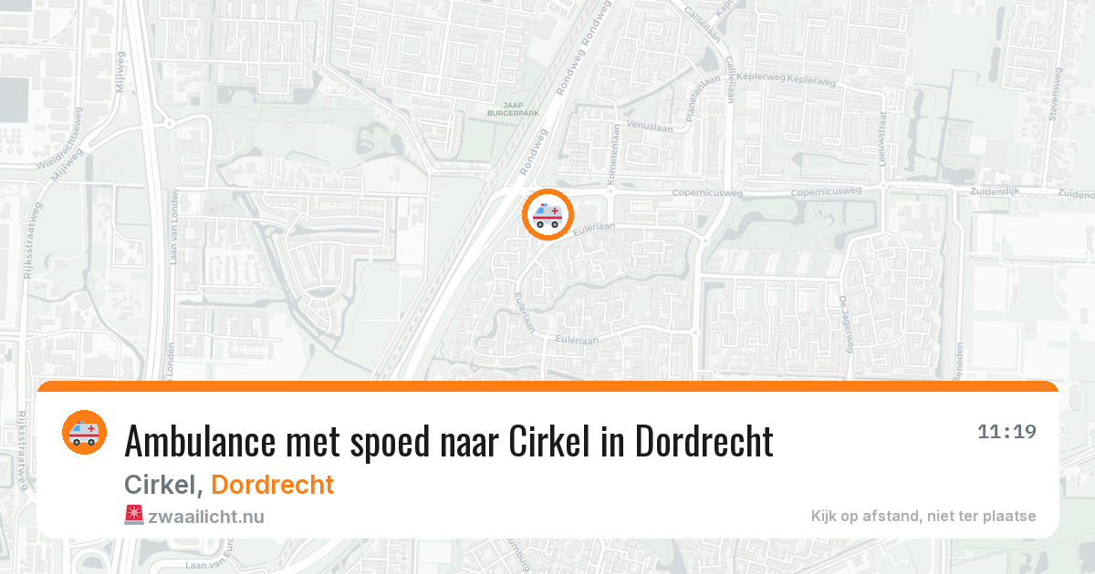 Ambulance met spoed naar Cirkel in Dordrecht — 26 mrt 2026