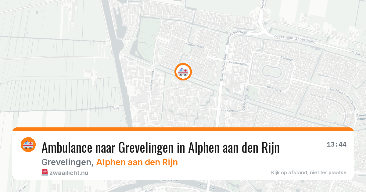 Ambulance naar Grevelingen in Alphen aan den Rijn — 22 jul 2026