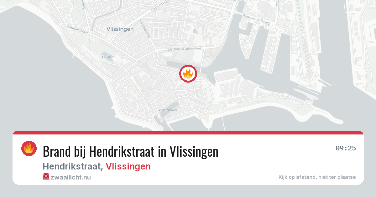 Brand bij Hendrikstraat in Vlissingen — 1 jun 2026